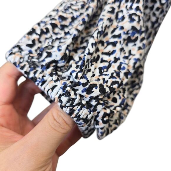 Express Women's XXS Animal Print Long Sleeve Tie-Front Long Sleeve Crop Top - Picture 14 of 16